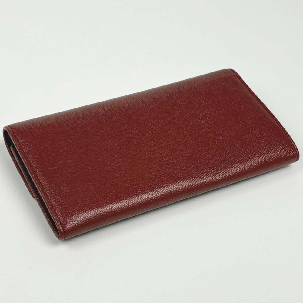 CHANEL Authentic Red Leather Logo Wallet - Picture 2 of 11